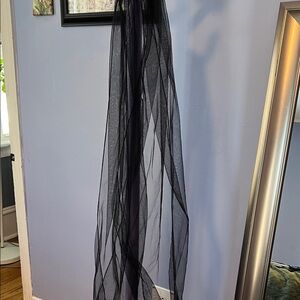 Elegant Black tulle neck scarf
